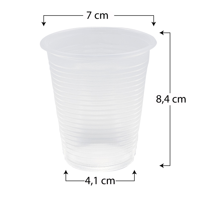 liv orientering Klimaanlæg Bicchieri in Plastica da 200 ml per acqua. TRASPARENTE ,3000 Bicchieri