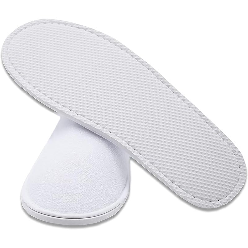 Pantofole In Spugna Com-four® - Suola Antiscivolo In Gomma, Morbide E Leggere, Confezione Da 6 - Foto 9