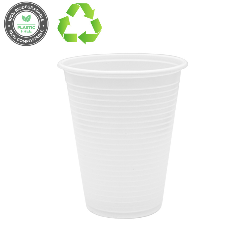 Bicchieri Biodegradabili 200 ml Bianchi compostabili BIO-Compost Tazza monouso 600 pezzi Bicchieri Biodegradabili 200 ml Bianchi compostabili BIO-Compost Tazza monouso 600 pezzi