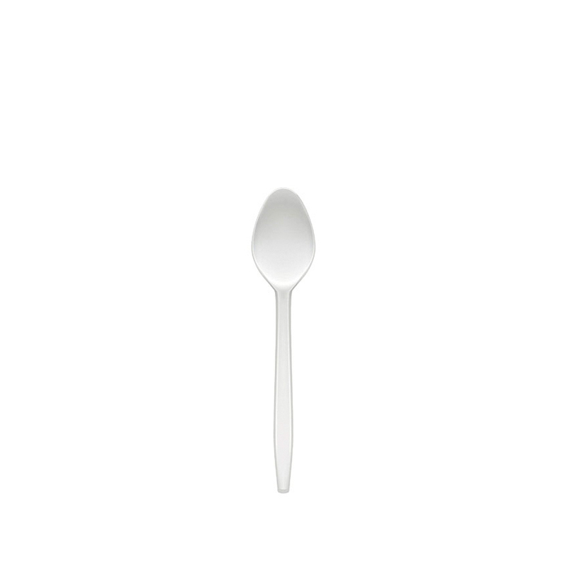 Cucchiaino in plastica di colore bianco. confezione singola contenente 100 cucchiaini. Cucchiaino in plastica di colore bianco. confezione singola contenente 100 cucchiaini.