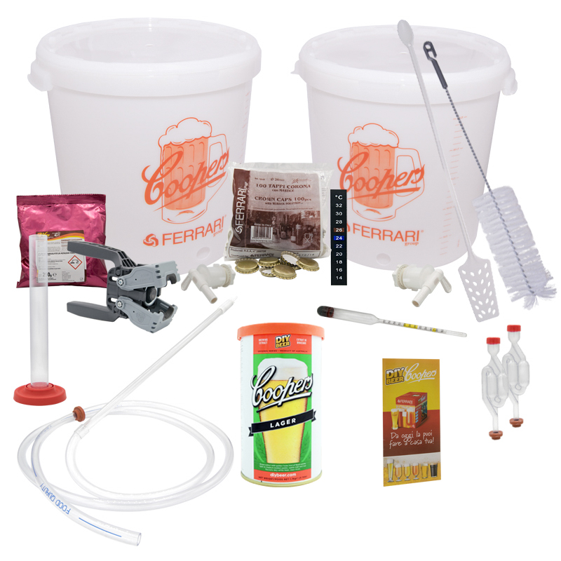 Kit di Fermentazione Coopres versione: Excellent con in dotazione un barattolo di malto Lager Kit di Fermentazione Coopres versione: Excellent con in dotazione un barattolo di malto Lager
