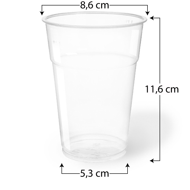 Bicchieri Kristal in Plastica pet Trasparente da 400 ml