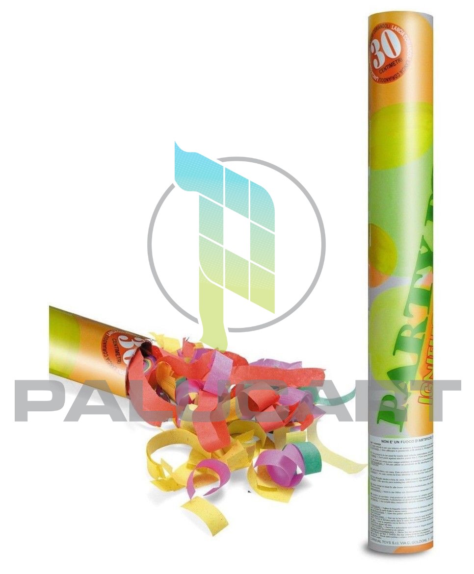 SPARA CORIANDOLI CON CARTA IGNIFUGA - PARTY POPPER AD ARIA COMPRESSA. CONFEZIONE DA 30 CM. e 12 PZ. SPARA CORIANDOLI CON CARTA IGNIFUGA - PARTY POPPER AD ARIA COMPRESSA. CONFEZIONE DA 30 CM. e 12 PZ.