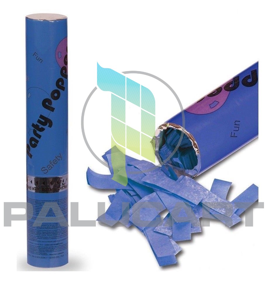 Spara coriandoli di colore Blu ad aria compressa Party Popper. Lunghezza 30 cm. Disponibile in confezioni da 12 Pezzi Spara coriandoli di colore Blu ad aria compressa Party Popper. Lunghezza 30 cm. Disponibile in confezioni da 12 Pezzi