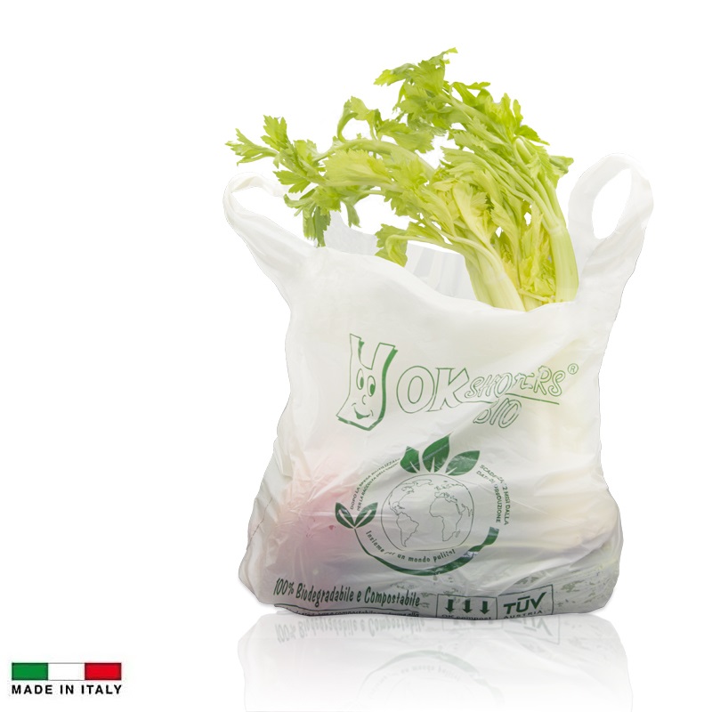 Shopper biodegradabili e compostabili maxi verdi 30x60 cm 4 Kg - Ekoe ®