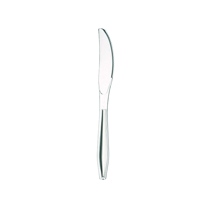 Coltello in plastica trasparente Kristal. Confezione singola contenente 100 coltelli Coltello in plastica trasparente Kristal. Confezione singola contenente 100 coltelli
