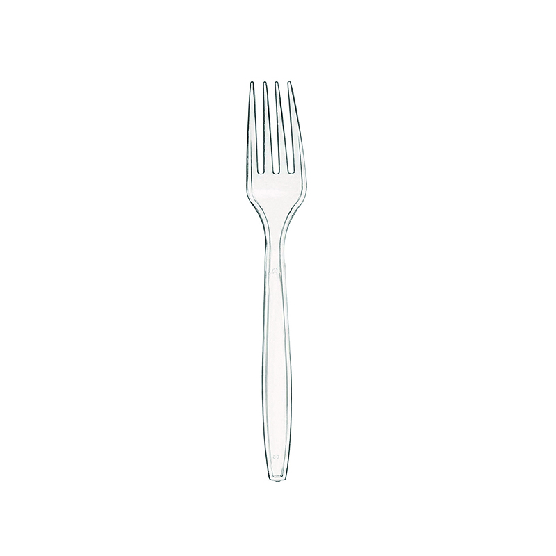 Forchetta in plastica trasparente Kristal. Confezione singola contenente 100 Forchette. Forchetta in plastica trasparente Kristal. Confezione singola contenente 100 Forchette.