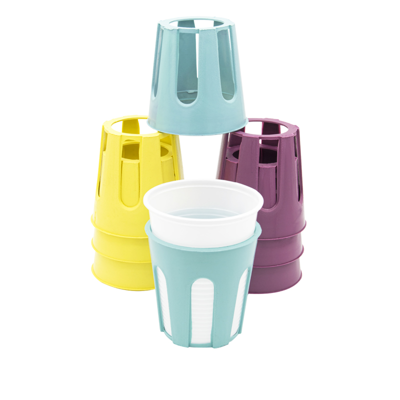 Porta Bicchieri In Plastica Antivento Colorati 8 Pezzi