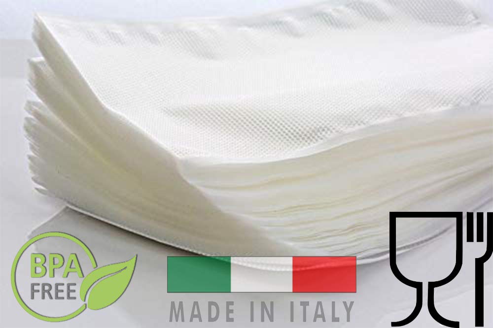 1000 BUSTE PER SOTTOVUOTO ALIMENTI 15X25 GOFFRATI GOFFRATE SACCHETTI 1000 PEZZI