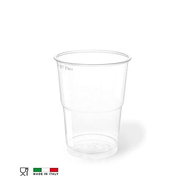 Bicchieri biodegradabili kristal in PLA da 400ml trasparenti