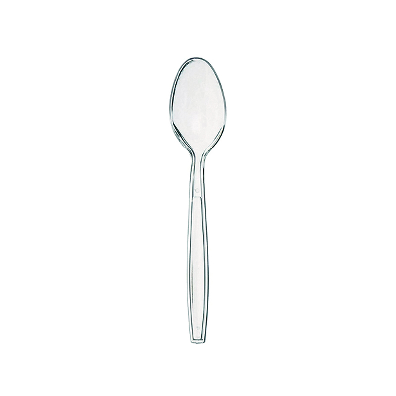Cucchiaio in plastica trasparente Kristal. Confezione singola contenente 100 cucchiai. Cucchiaio in plastica trasparente Kristal. Confezione singola contenente 100 cucchiai.