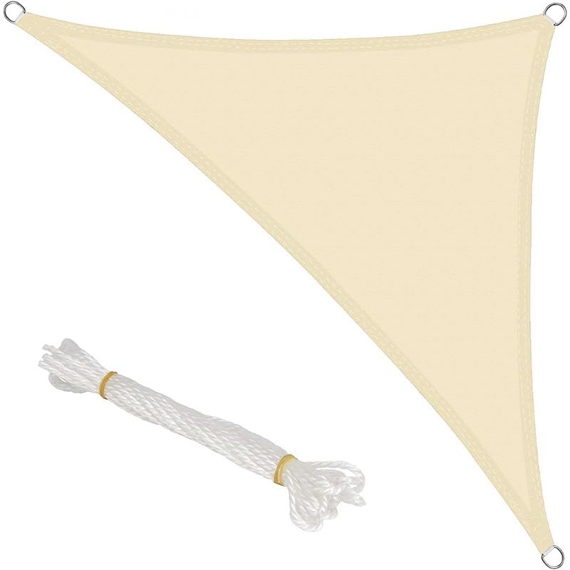 MAANTA: Vela Ombreggiante Premium Quality Triangolo 5x5x7.07m - Impermeabile  270g - Colore Bianco