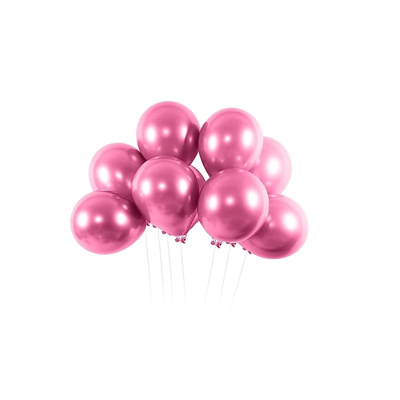 Palloncini Metallizzati Gonfiabili 35 cm per Compleanno Rosa