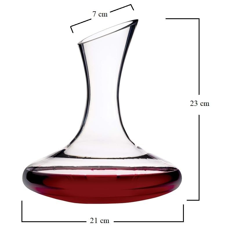 Decanter in vetro per vino 1,4 Litri 21x23cm Aeratore Vino