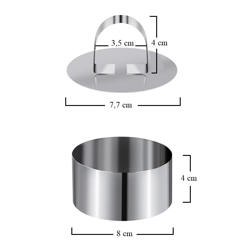 Set 12 Coppapasta Tondi In Acciaio Inox - Diametri Da 3 A 12 Cm | Con Scatola Metallica Per Riporo | Per Biscotti E Paste - Foto 6
