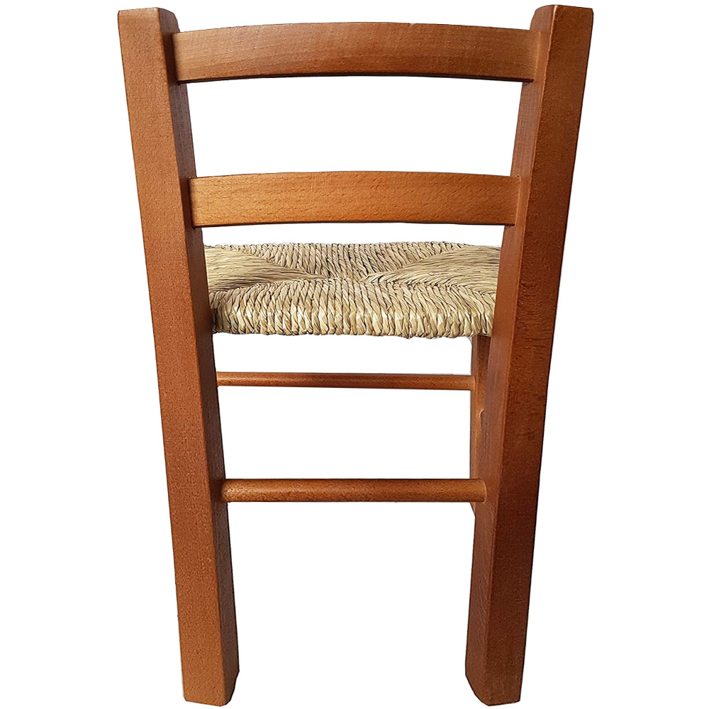 Sediolina In Legno Di Faggio 30x24x52 Cm - Seduta In Paglia Intrecciata - Made In Italy - Colore Ciliegio - Foto 8