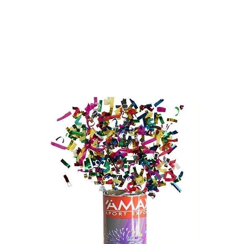 BES-31928 - Addobbi e gadget - beselettronica - Tubo sparacoriandoli  multicolore 40cm coriandoli colorati feste compleanno party