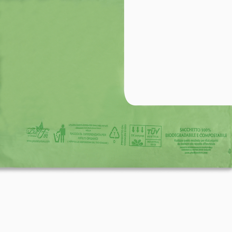 sacchetti Norma EN13432 ca. 250pz Shopper Biodegradabili 30x55 Cm Cartone 4 KG