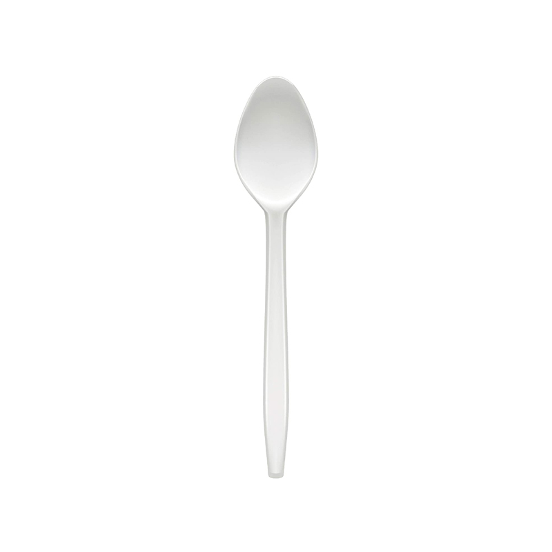 Cucchiaio in plastica di colore bianco. confezione singola contenente 100 cucchiai. Cucchiaio in plastica di colore bianco. confezione singola contenente 100 cucchiai.
