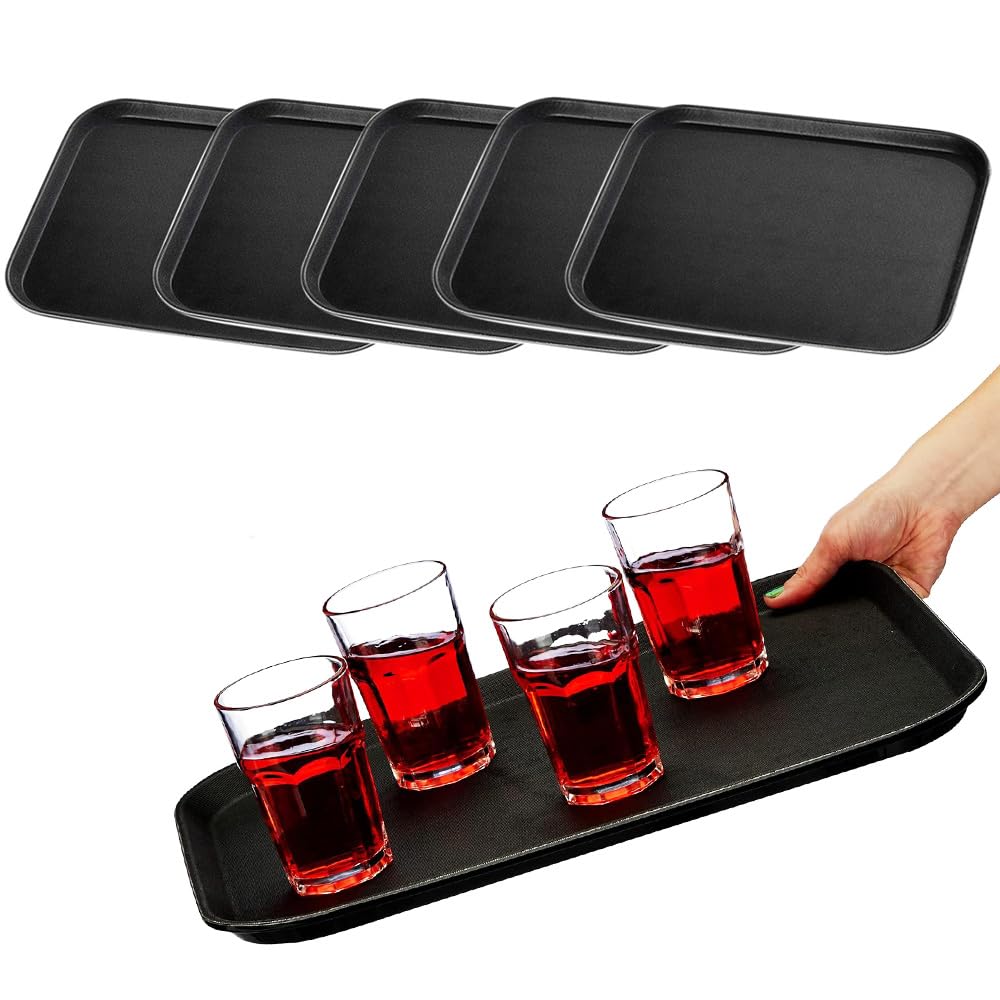 Plastic Plateau 30,8 X 22,2 Cm,2 Pezzi Fast Food Vassoio Da Portata In