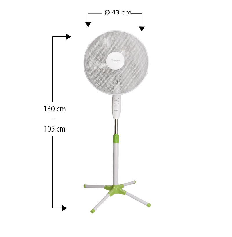 Ventilatore a piantana diametro 43 cm