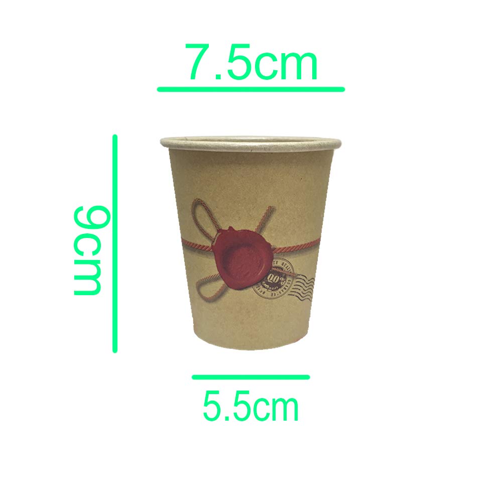 200 tazze da caffè in cartone monouso 120 ml tazze in cartone monouso con agitatori per caffè in legno Per bevande calde e fredde. 