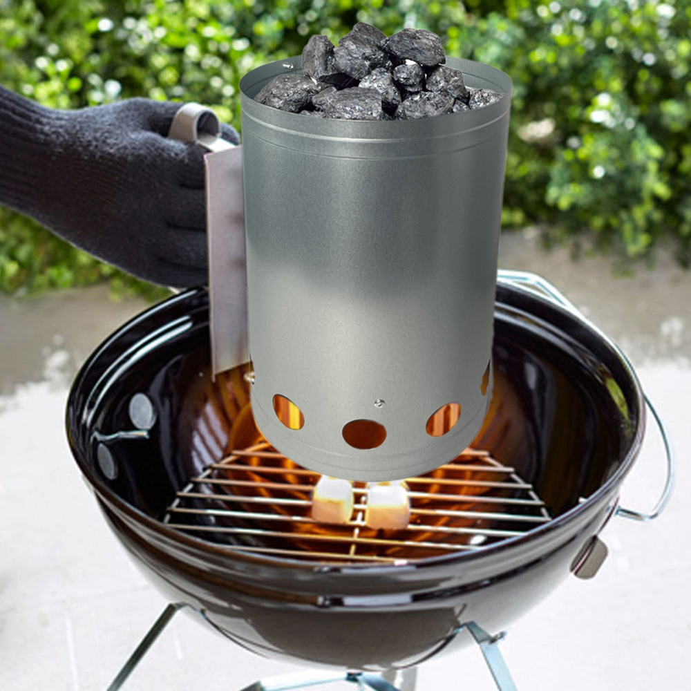 Griglia Per Barbecue Pieghevole In Acciaio Inox Tubayia - Con 6 Spiedi E Borsa Trasporto, Per Campeggio E Picnic