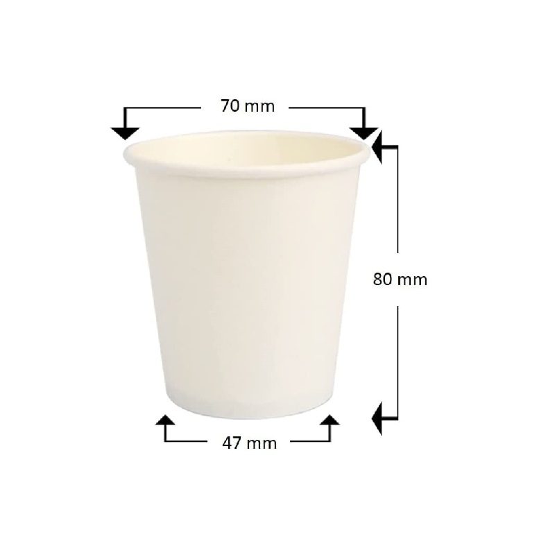 Bicchieri in carta bianchi 200ml per cappuccino con coperchi
