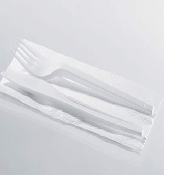 Posate Monouso composte da Forchetta , Coltello e Tovagliolo. Lunghezza delle posate 16 cm. Il prezzo comprende l'acquisto di 100 Confezioni di posate tutte imbustate singolarmente. Posate Monouso composte da Forchetta , Coltello e Tovagliolo. Lunghezza delle posate 16 cm. Il prezzo comprende l'acquisto di 100 Confezioni di posate tutte imbustate singolarmente.