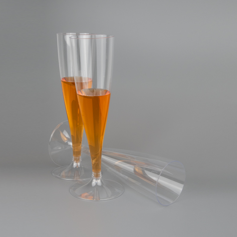 Calice Flute in plastica con gambo rimovibile da 140 ml