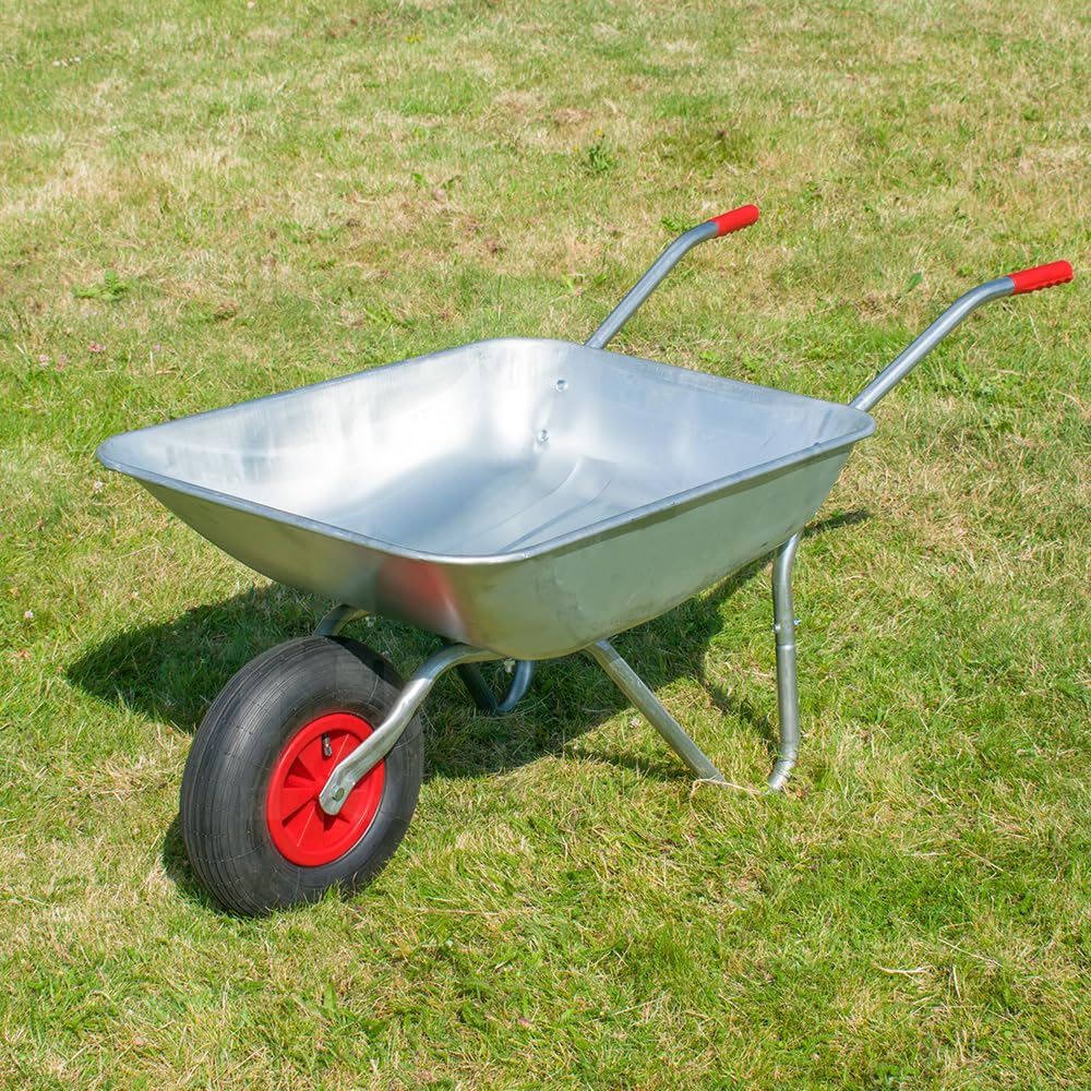 Carriola Brixo Standard - Vasca Zincata 80 Litri, Ruota Pneumatica | Per Giardinaggio E Lavori - Foto 6