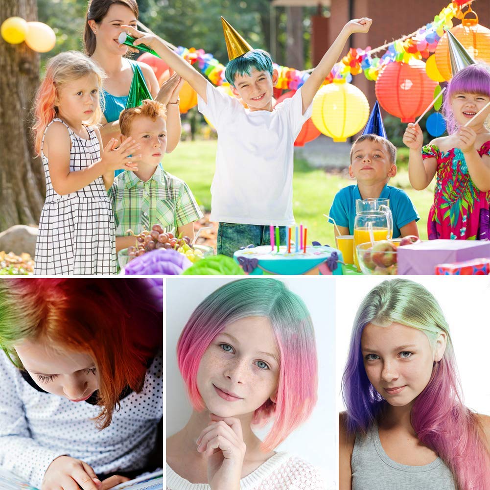 Bombolette Spray Colore Capelli Temporaneo Colori Assortiti Colora I Tuoi Capelli Per Feste Party Bambini E Ragazzi Lacca Colorata Colori Assortiti 24