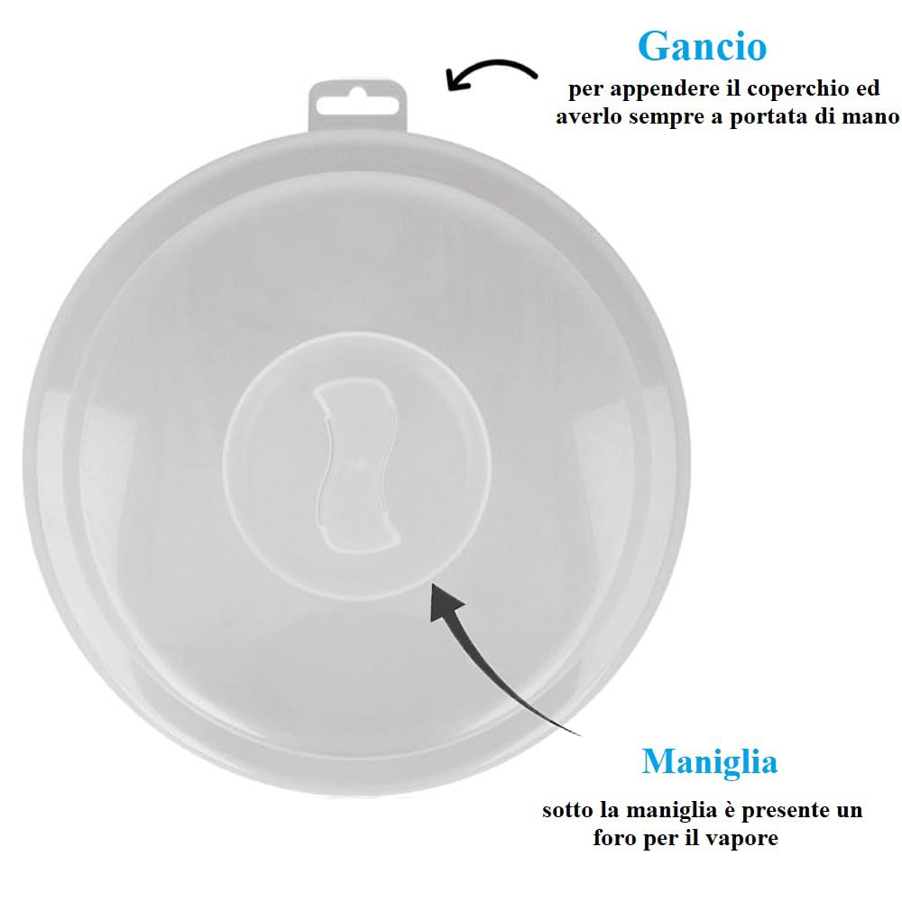 Coperchio Antischizzi Per Microonde Pieghevole - Copripiatti Con Fori Vapore 26.5cm Grigio Per Frutta E Verdura - Foto 2