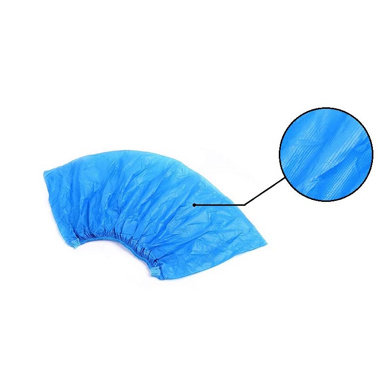 Copriscarpe monouso igienici di colore azzurro con elastico