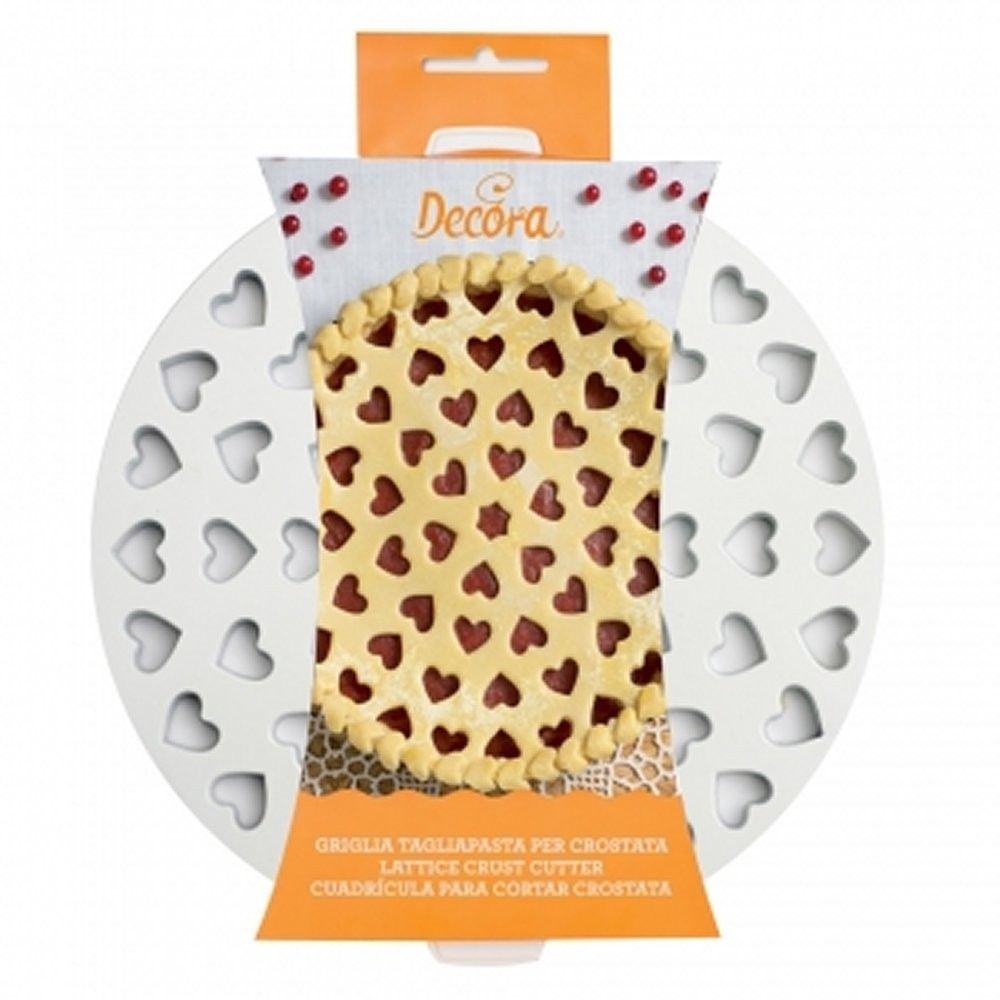 GRIGLIA TAGLIA PASTA FORMA CUORI per CROSTATA 30 CM STAMPO DECORA - 1 PEZZO GRIGLIA TAGLIA PASTA FORMA CUORI per CROSTATA 30 CM STAMPO DECORA - 1 PEZZO
