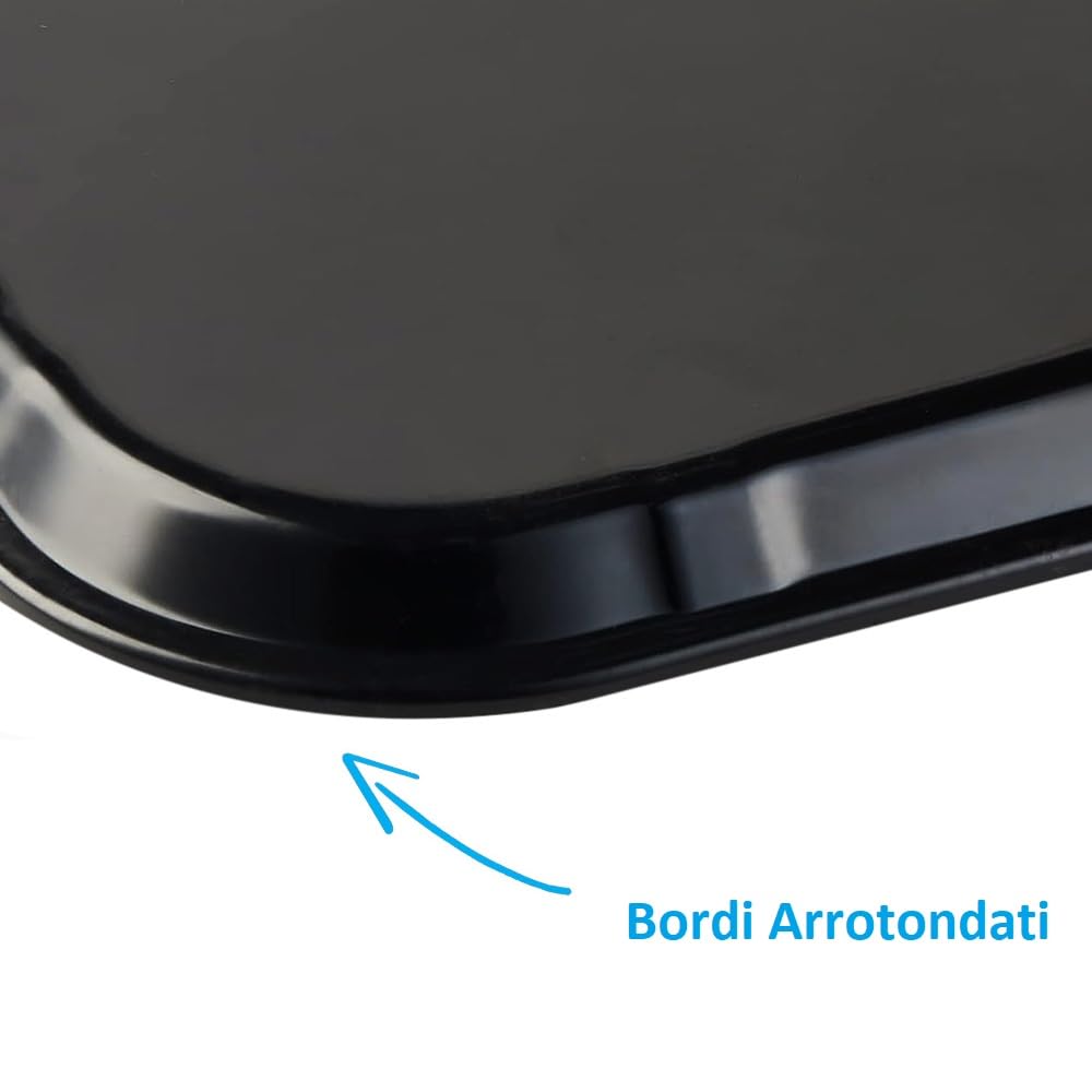 Vassoio Portata In Plastica Stile Giapponese - 30x20 Cm, Nero, Per Casa, Ristorante O Hotel