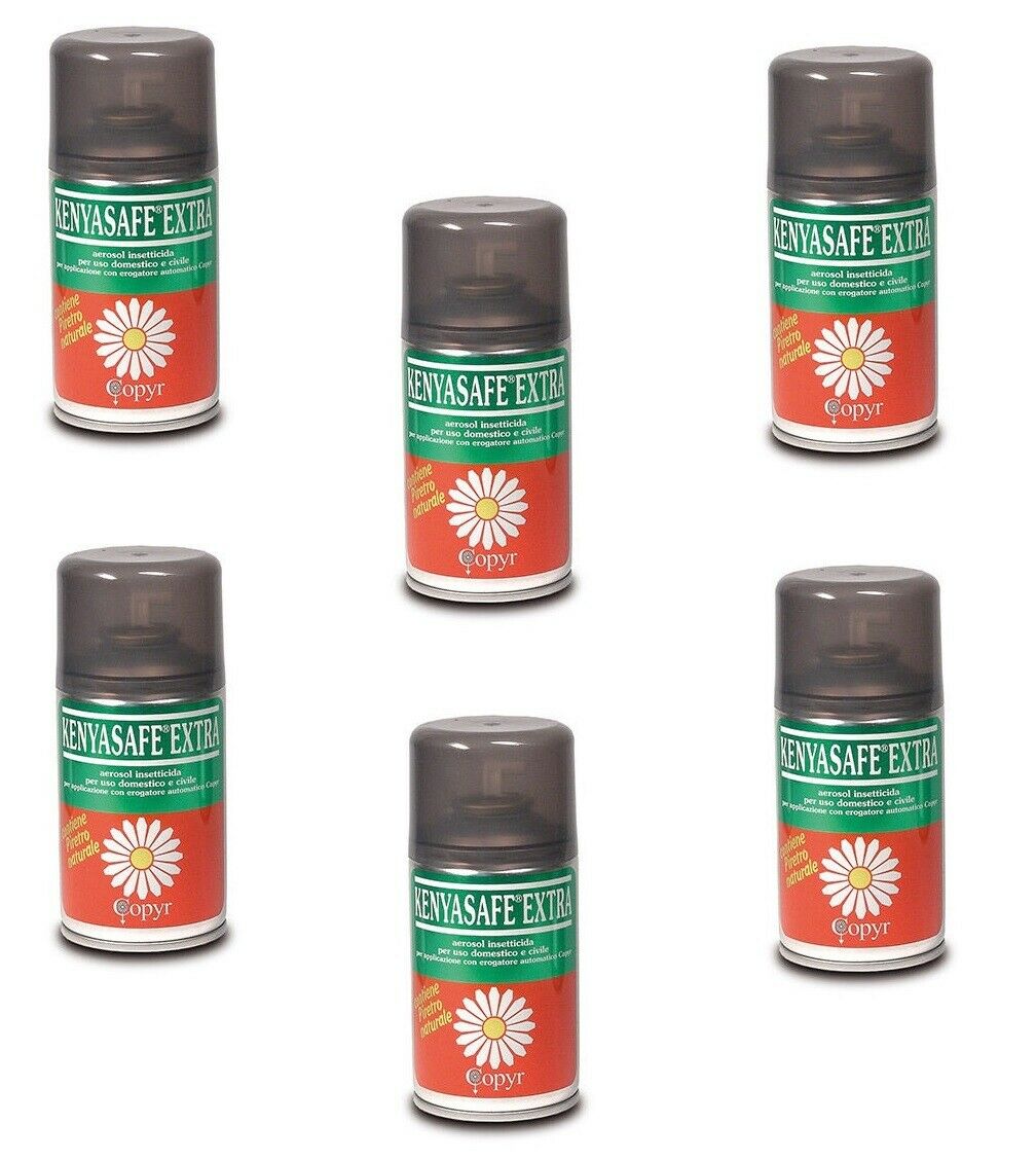 INSETTICIDA MOSCHE ZANZARE KENYASAFE EXTRA 250 ML - RICARICA PER EROGATORE - 6 PEZZI INSETTICIDA MOSCHE ZANZARE KENYASAFE EXTRA 250 ML - RICARICA PER EROGATORE - 6 PEZZI
