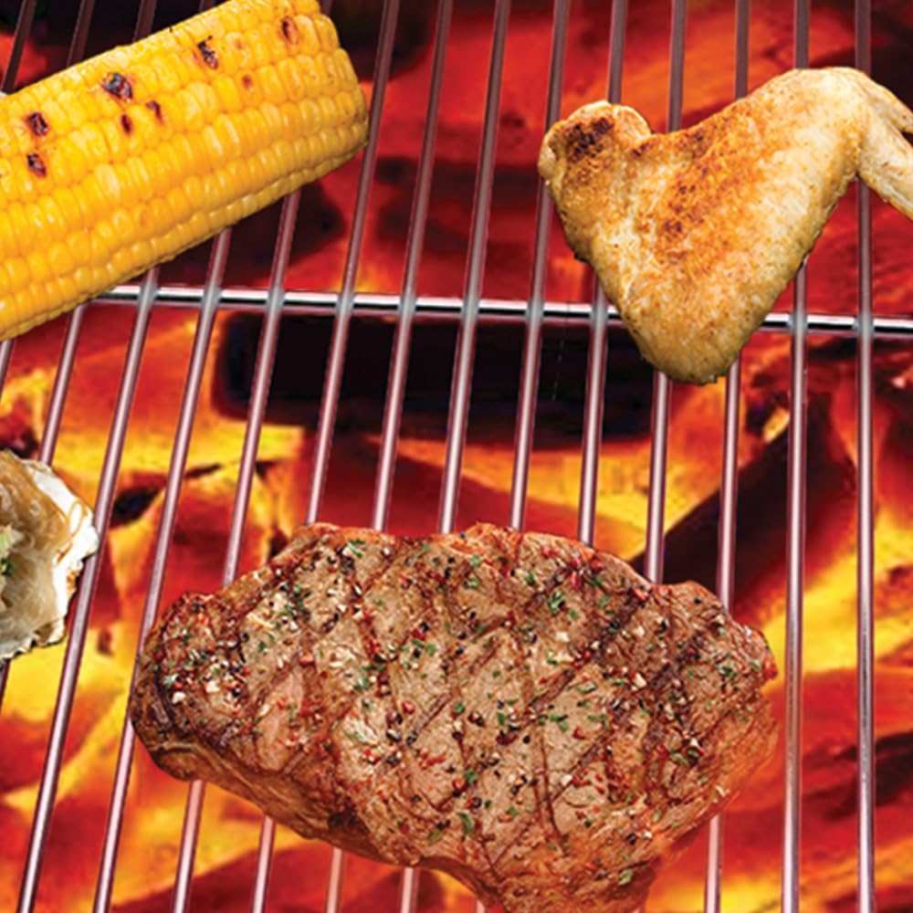 Griglia Per Barbecue In Acciaio Inox 56x40 Cm - Con Manici In Bambù E Sistema Recupero Grassi, Per Carne E Verdure - Foto 4