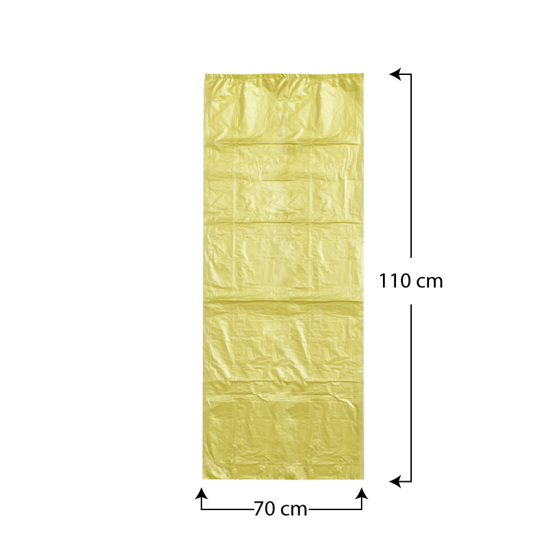 Sacchi spazzatura di colore giallo 70x110cm