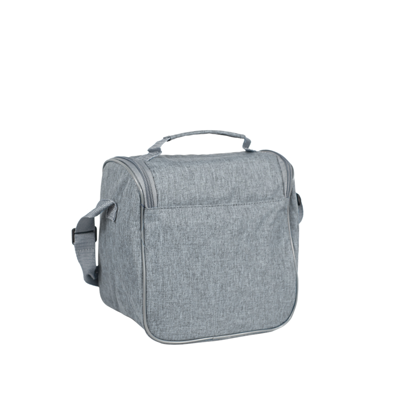 Borsa Termica Organizzata Con Scomparti Multipli - Impermeabile, Capacità 20x21x22 Cm, Manico E Tracolla (Grigio)