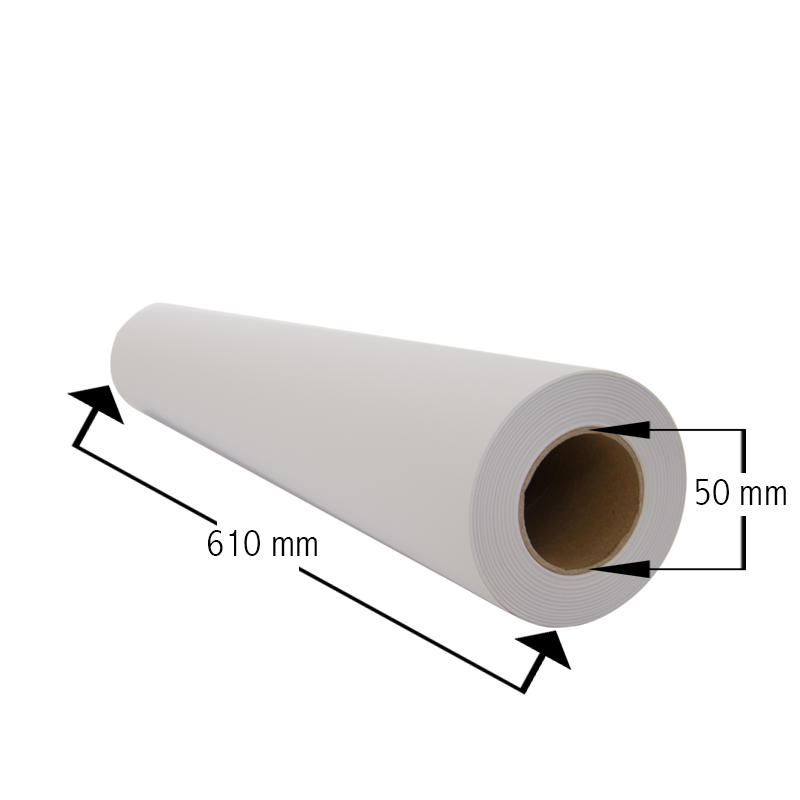 Rotolo carta plotter bianca da 90 grammi misura: 610x50mmm