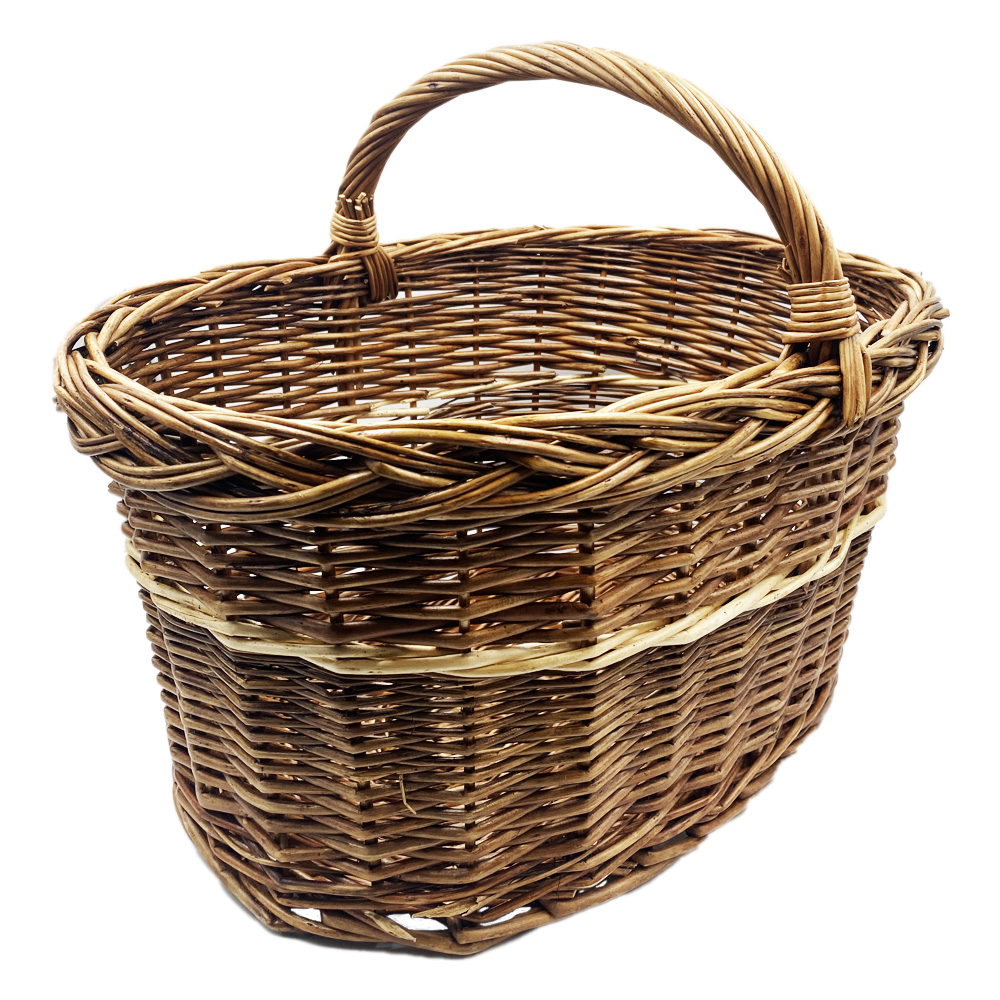 Cesta Portalegna In Vimini Fatto A Mano - Cesto Per Legna Da Camino, Design Rustico, Prodotto In UE, Robusto E Durevole