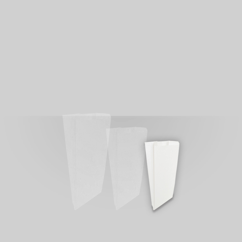 Sacchetti in carta kraft bianca cm 12x26 conf 1000 pz - RagStore