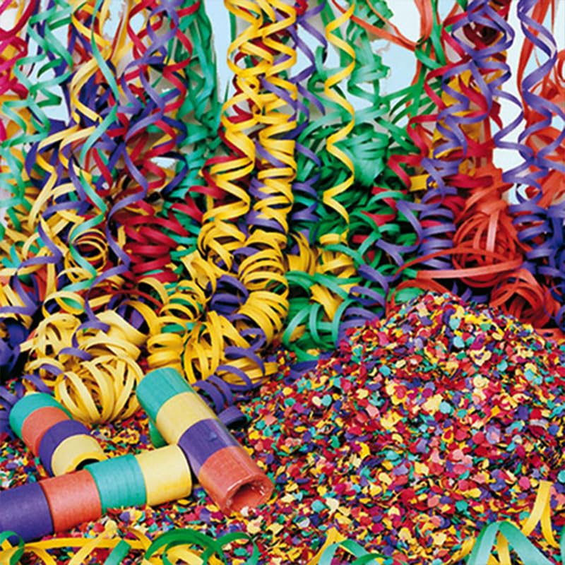 Stelle filanti di carta colorata per carnevale ed eventi