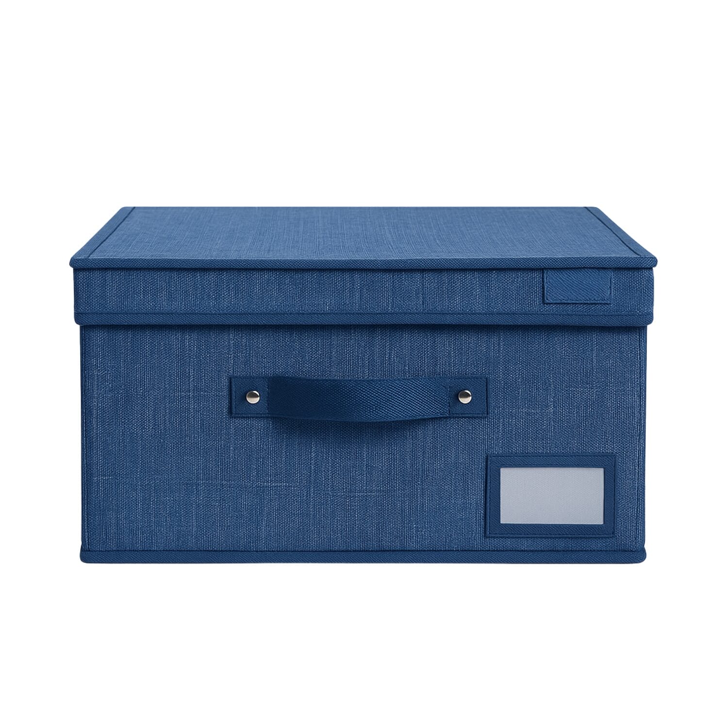 2 Organizer Da Scrivania Impilabili Con Cassetti A4, In Plastica PET Trasparente, Blu, Con Maniglia E Slot Per Etichette