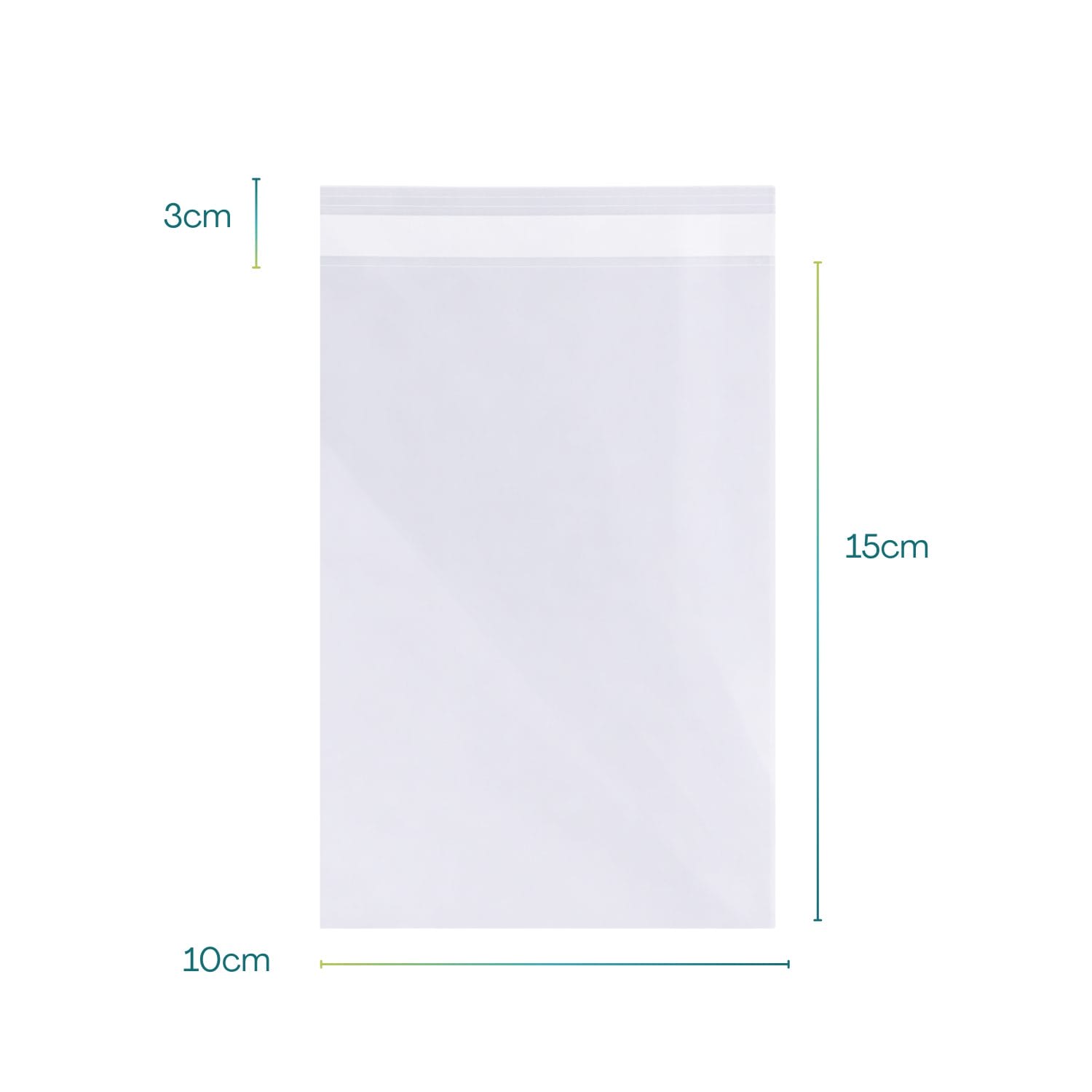 6000 Bustine in Cellophane trasparente per alimenti con aletta - Misura: 10x15 cm + Aletta da 3 cm - Ideali per un confezionamento facile e sicuro di cibi