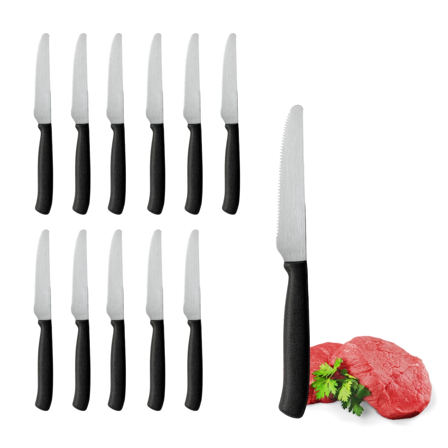 Coltello Pelapatate In Acciaio Inox Temperato – Manico Plastica Nera – DE LUCA Coltellerie Art. 434