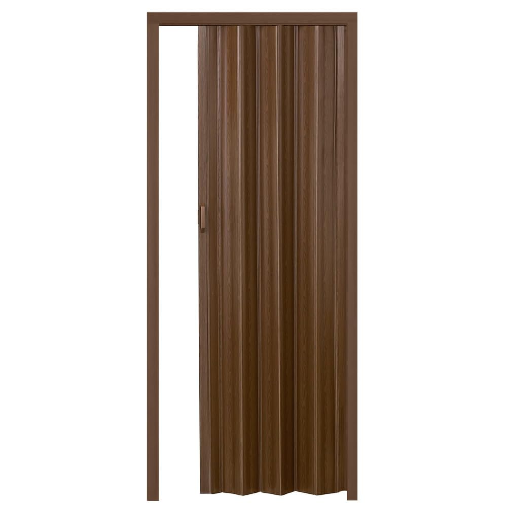 Porta A Soffietto In PVC Bianca 215x84cm - Chiusura Magnetica, Senza Serratura, Per Interni Con Maniglia