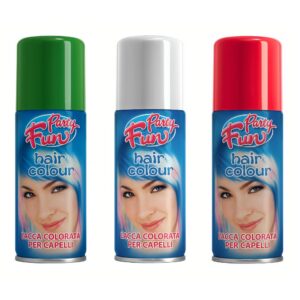 Set 3 Spray capelli tricolore Italia da 100 ml
