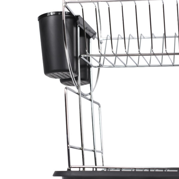 Portaoggetti Per Lavello In Acciaio Inox - Con Portaspugna Rimovibile, Drenaggio 45&deg;, Per Cucina/Bagno